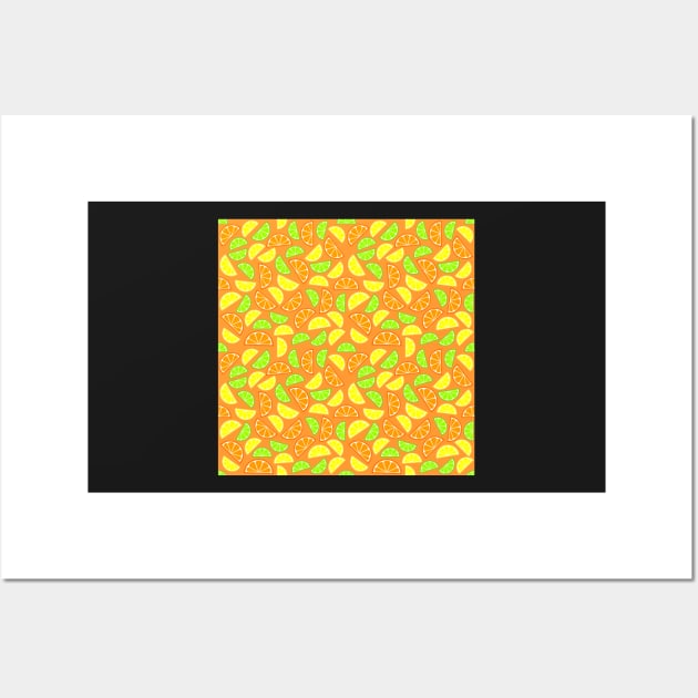 Lemons, Limes, Oranges, | Citrus | Pop Art Pattern Wall Art by williamcuccio